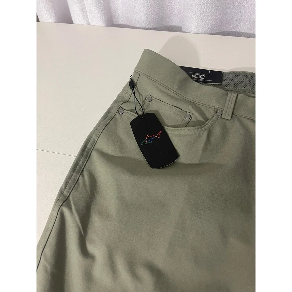 Greg Norman Mens Performance Stretch Golf Pants Sage Green 36x32 G7S25XMP737 NWT